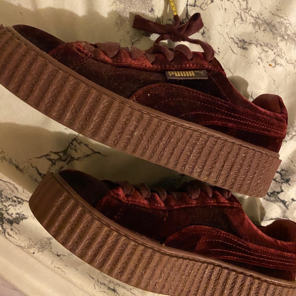 Burgundy Rihanna Fenty Puma Creepers
